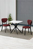 Burgundy-White 70x70