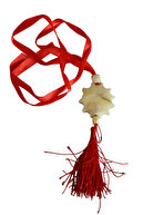 Beige-Red Tassel