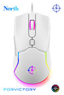 ماوس گیمینگ سفید Air White RGB 7.200 DPI حرفه ای ماکرو فریم در ثانیه بازی-thumb