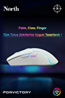 ماوس گیمینگ سفید Air White RGB 7.200 DPI حرفه ای ماکرو فریم در ثانیه بازی-thumb