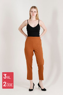 شلوار 3001 تن هویجی لنگه فاق بلند زنانه بافته شده-thumb