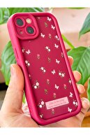 اپل آیفون 13 موردی نرم پروانه ای با بافت نرم و دوربین نرم با الگوی گل رز محافظت شده از پوشش سیلیکون-thumb