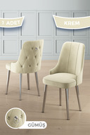 Cream Chair Legs Silver