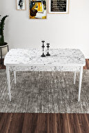 White Marble Pattern Table