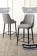 Grey Chair Black Leg