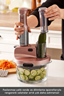 پردازنده آشپزخانه شیشه ای Prosteel Mastermaid پاهای مخلوط کننده بلند 6 چاقو 2500 W ROSEGOLD-thumb