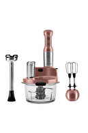 پردازنده آشپزخانه شیشه ای Prosteel Mastermaid پاهای مخلوط کننده بلند 6 چاقو 2500 W ROSEGOLD-thumb