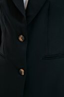TRENDYOLMİLLA Siyah Düğmeli Blazer Ceket TWOAW22CE0054