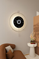 سایز بزرگ نقره ای شکم مشکی - (اندازه بزرگ)-سیستم LED باتری (بین 3 باتری) ساعت دیواری-thumb