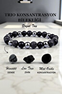 ساعت مچی مردانه رویال 3 Atm بند استیل رنگ نقره ای ضد آب دستبند سنگ طبیعی Dke2023c2-thumb