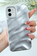 Apple Iphone 11 Case Bright Bright Wave طرح نقره ای با جذب پوشش سیلیکون-thumb