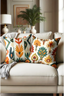 Ecru EMBROIDERY FLOWERS