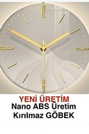 سایز بزرگ نقره ای شکم مشکی - (اندازه بزرگ)-سیستم LED باتری (بین 3 باتری) ساعت دیواری-thumb