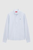 پیراهن پنبه ای با یقه دکمه ای آکسفورد اسلیم فیت Ds Damat-thumb