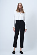 زنانه مشکی فاق بلند شلوار هویجی ALC-X11148-thumb