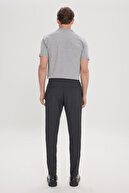 شلوار مردانه آنتراسیت اسلیم فیت راحت برش کمر گره خورده با جیب جوگر-thumb