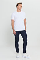 تی شرت ساده مردانه/یونسکس سفید 100% پنبه باریک با برش باریک یقه گرد-thumb