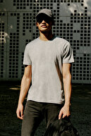 تی شرت باریک مردانه/یونسکس نخی ملانژ باریک و باریک یقه گرد پایه تی شرت-thumb