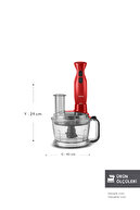 ست غذاساز چند منظوره پرو مولتی مکس 6 در 1 مخلوط کن قرمز 2000 وات-thumb