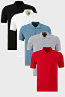 Black-White-Red-Grey Melange