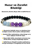 Aquamarine, Amethyst, White Agate and Transparent Quartz