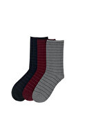 ANTHRACITE-BURGUNDY-GREY STRIPED