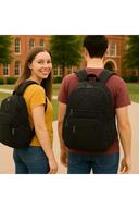کوله پشتی مدرسه یونیسکس پارچه چروک ضد آب سایز بزرگ دبیرستان دبیرستان دانشگاه cty-lbn-301-thumb