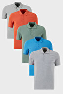 Grey Melange-Cinnamon-Apple Green-