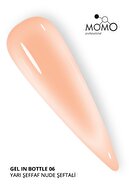 ژل در بطری شماره 06، ژل ناخن مصنوعی با برس هوشمند، هلو برهنه نیمه شفاف، 18 میلی لیتر، بدون TPO-thumb