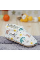 چکمه های نوزاد و بچه گانه بدون لغزش، دمپایی پنبه ای ارگانیک خانه و مهد کودک - بسته 2 عددی-thumb