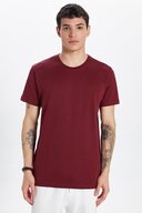 تی شرت یونیسکس اسلیم فیت با برش باریک 100% پنبه ای با بافت نرم کلارت قرمز تی شرت-thumb
