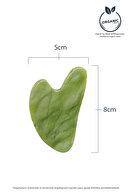 ماساژور صورت سنگ یشم (JADE) Heart Gua Sha دارای گواهینامه سنگ طبیعی قیمتی-thumb