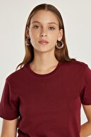 تی شرت یونیسکس اسلیم فیت با برش باریک 100% پنبه ای با بافت نرم کلارت قرمز تی شرت-thumb