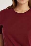 تی شرت یونیسکس اسلیم فیت با برش باریک 100% پنبه ای با بافت نرم کلارت قرمز تی شرت-thumb