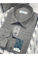 پیراهن مردانه دکمه دار یقه بلند آستین بلند کلاسیک با جعبه کادویی Fs-003686 - مشکی-thumb