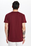 تی شرت یونیسکس اسلیم فیت با برش باریک 100% پنبه ای با بافت نرم کلارت قرمز تی شرت-thumb