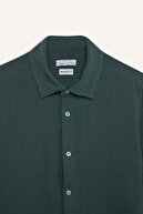 پیراهن آستین بلند یقه یقه دار 100% نخی معمولی W7832AZ25SP-thumb