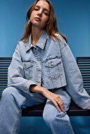 کت جین دکمه دار Crop D8685AX25SM-thumb