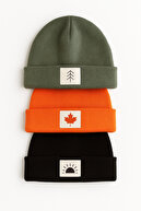Khaki-Orange-Black