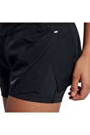 Nike Eclipse Flex 2 In 1 Running Shorts Buhar Bariyerli Cepli Siyah Koşu Şortu