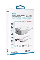 Syrox Hızlı Sarj Seti Q30 3.0 Amper Şarj Aleti Micro-usb