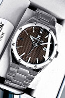 ساعت مچی مردانه رویال 3 Atm بند استیل رنگ نقره ای ضد آب دستبند سنگ طبیعی Dke2023c2-thumb