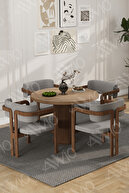 Maple Table Chair Coffee Fabric  Grey
