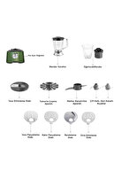 Mastermaid Power چند منظوره 10 در 1 شرکت آشپزخانه سبز زمرد 2000 W-thumb