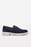Navy Blue Suede