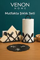 Black CUTLERY SET of 3