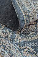 کرم خصوصی با طرح قومی بافته شده فرش شنیل قابل شستشو فرش اتاق نشیمن مرکز قدیمی قدیمی-thumb