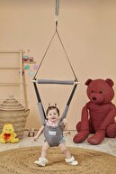 کانگورو بونسی هوپالا با محافظ صورت، واکر کودک طبیعی چوبی طبیعی Spring Balance-thumb