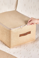 پایه تختخواب با دستگیره های چرمی جوت ، جعبه کابینت پشتیبانی شده Hurç 35x42x23 سانتی متر-thumb