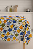 Navy blue- with green apple